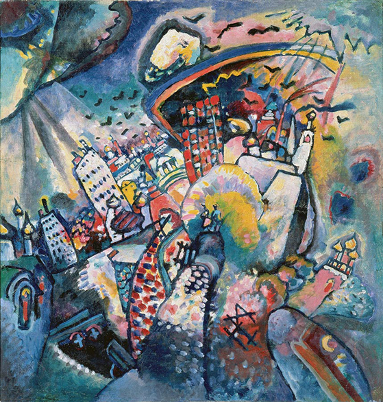 Wassily Kandinsky. Moscow. Red Square, 1916, Oil on canvas, 51.5 × 49.5 cm, Moscow, Russia. The State Tretyakov Gallery
